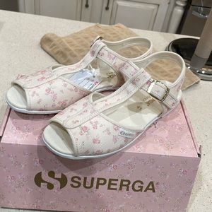 Superga x LoveShackFancy 1200 Rosetta Sandals NIB!